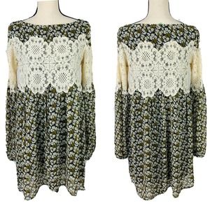 Judith March Crew Neck Long Sleeve Dress